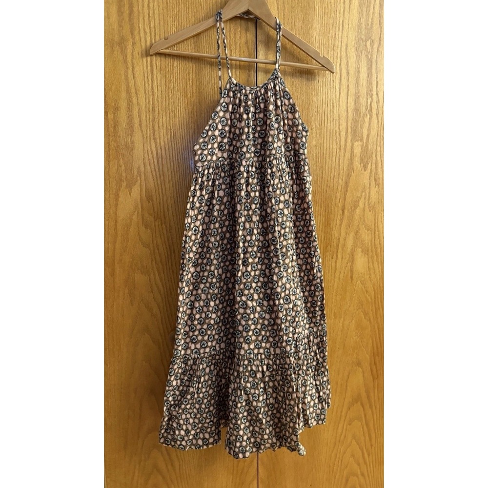 Bonpoint Midi Dress Wms XS Protege Imp Rose Casual Floral Tiered India Cotton